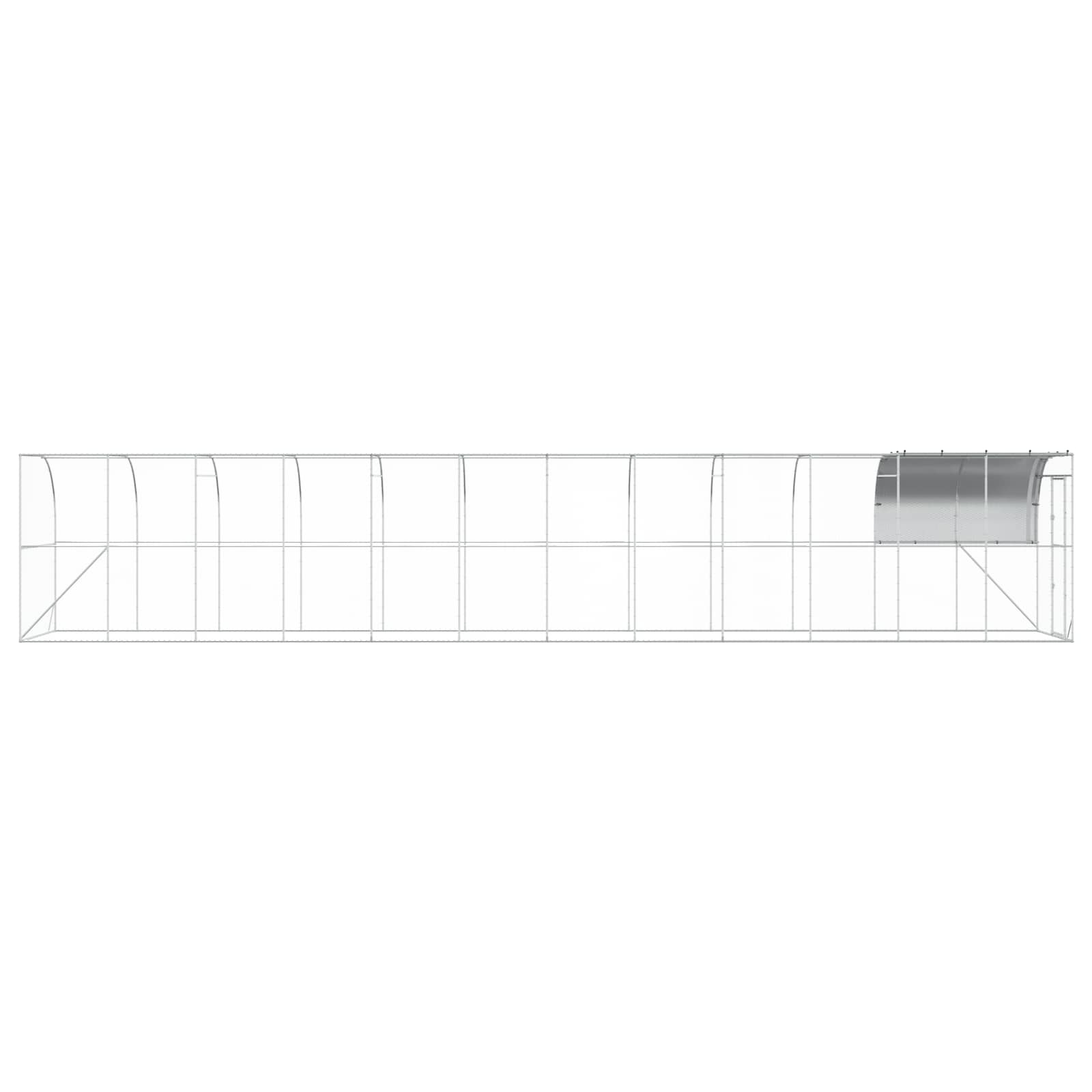 Kippenhok Tegen de Muur zilver 1200 x 200 x 215 cm image 4