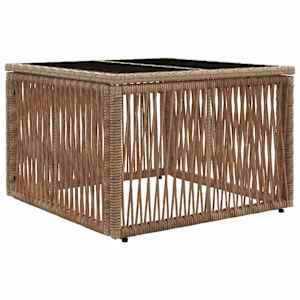 Sada zahradních pohovek 7 pcs Béžová polyratan - obrázek 4
