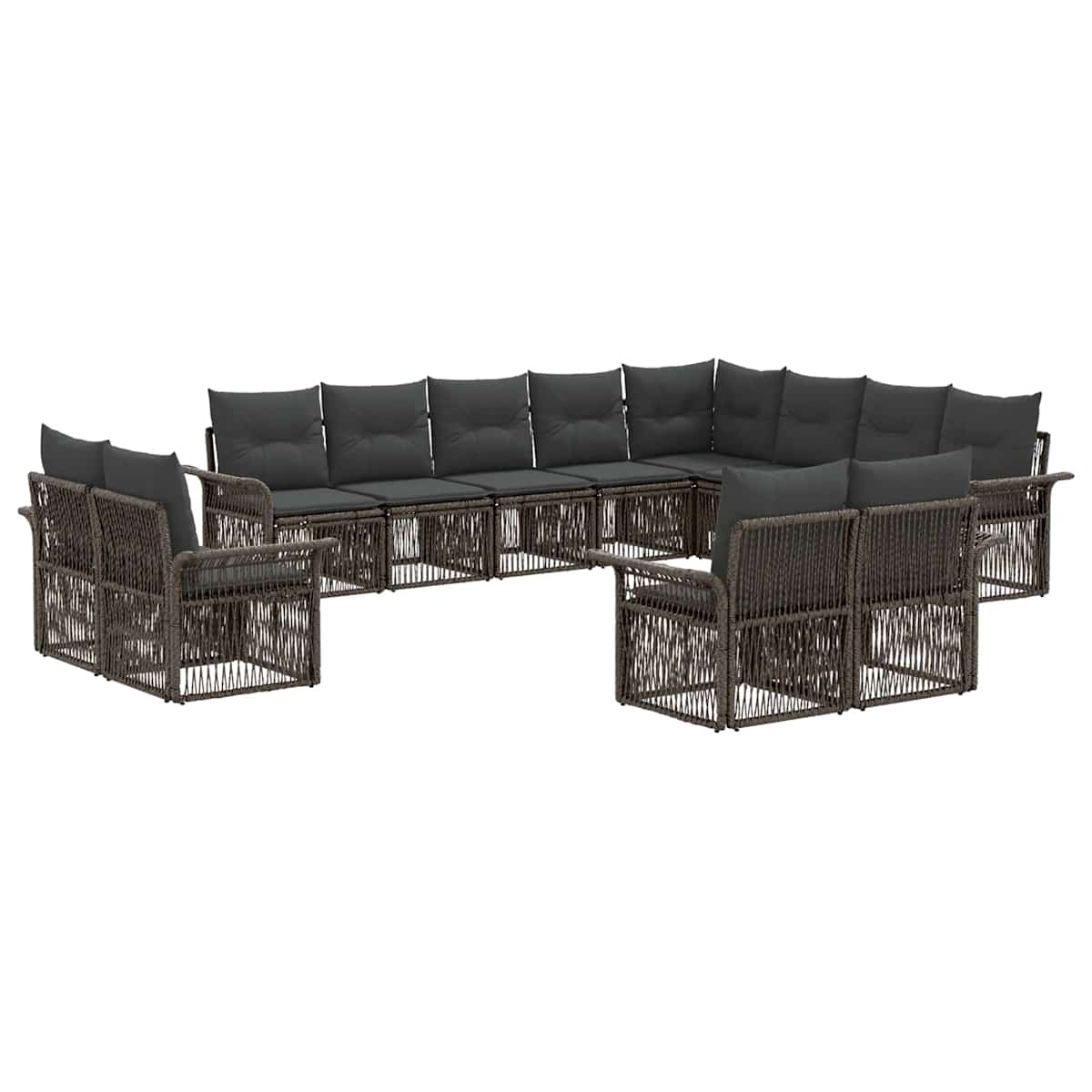 Havesofa Sæt 12 stk. polyrattan - Billede 2