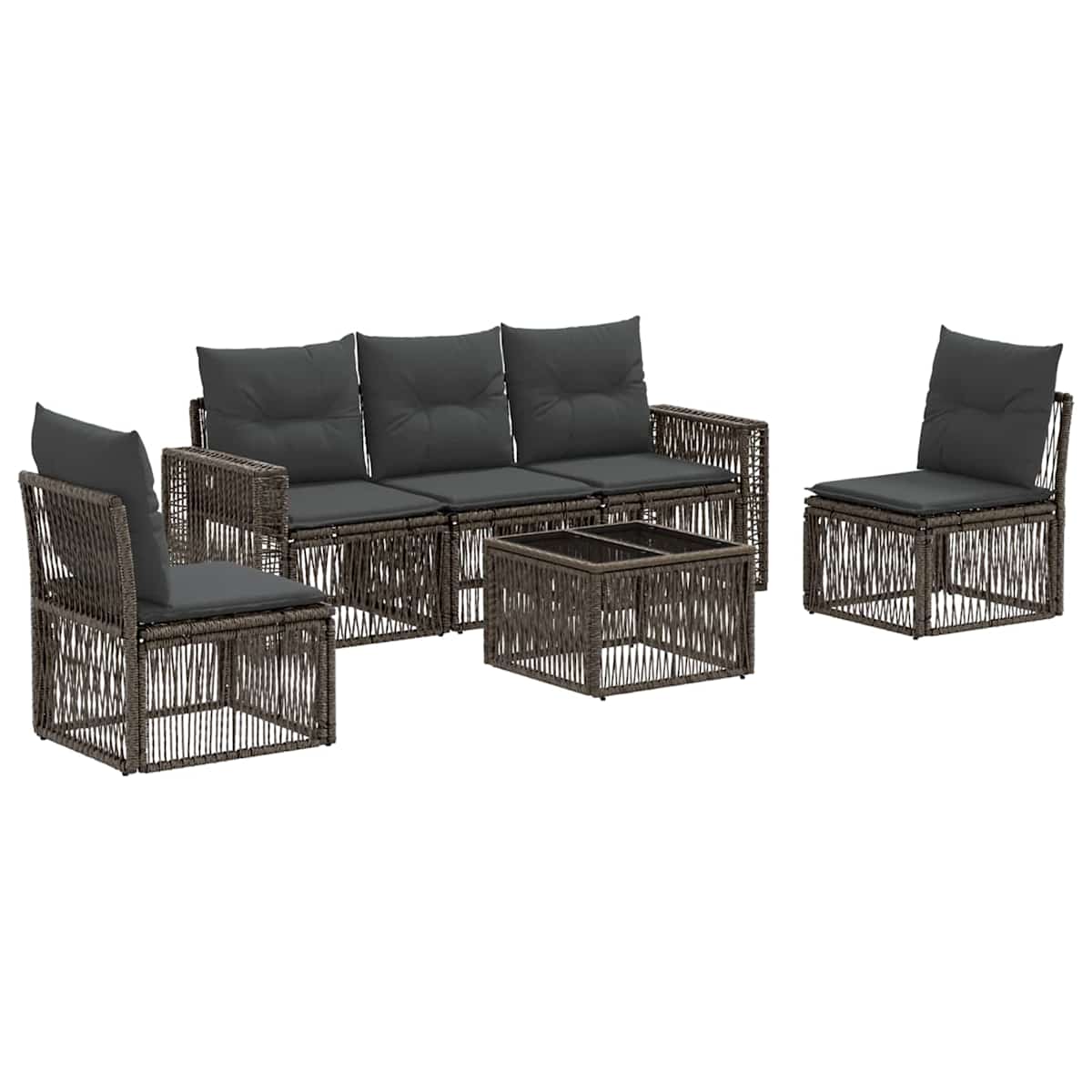Havesofa Sæt 6 stk. polyrattan - Billede 2