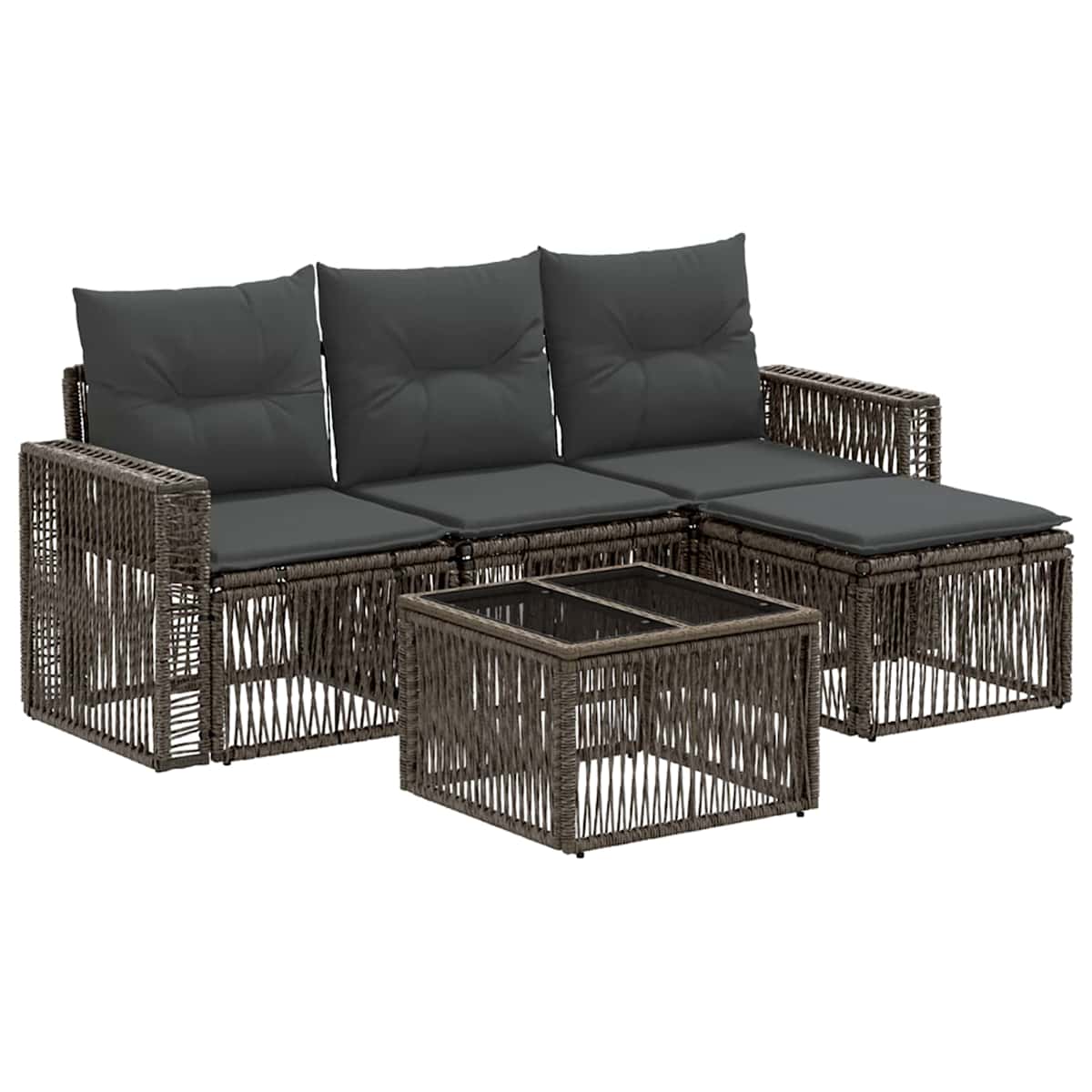 Havesofa Sæt 5 stk. polyrattan - Billede 2