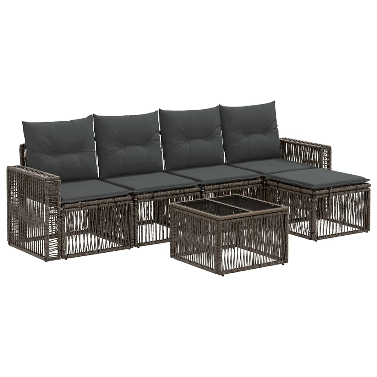 Havesofa Sæt 6 stk. polyrattan - Billede 2