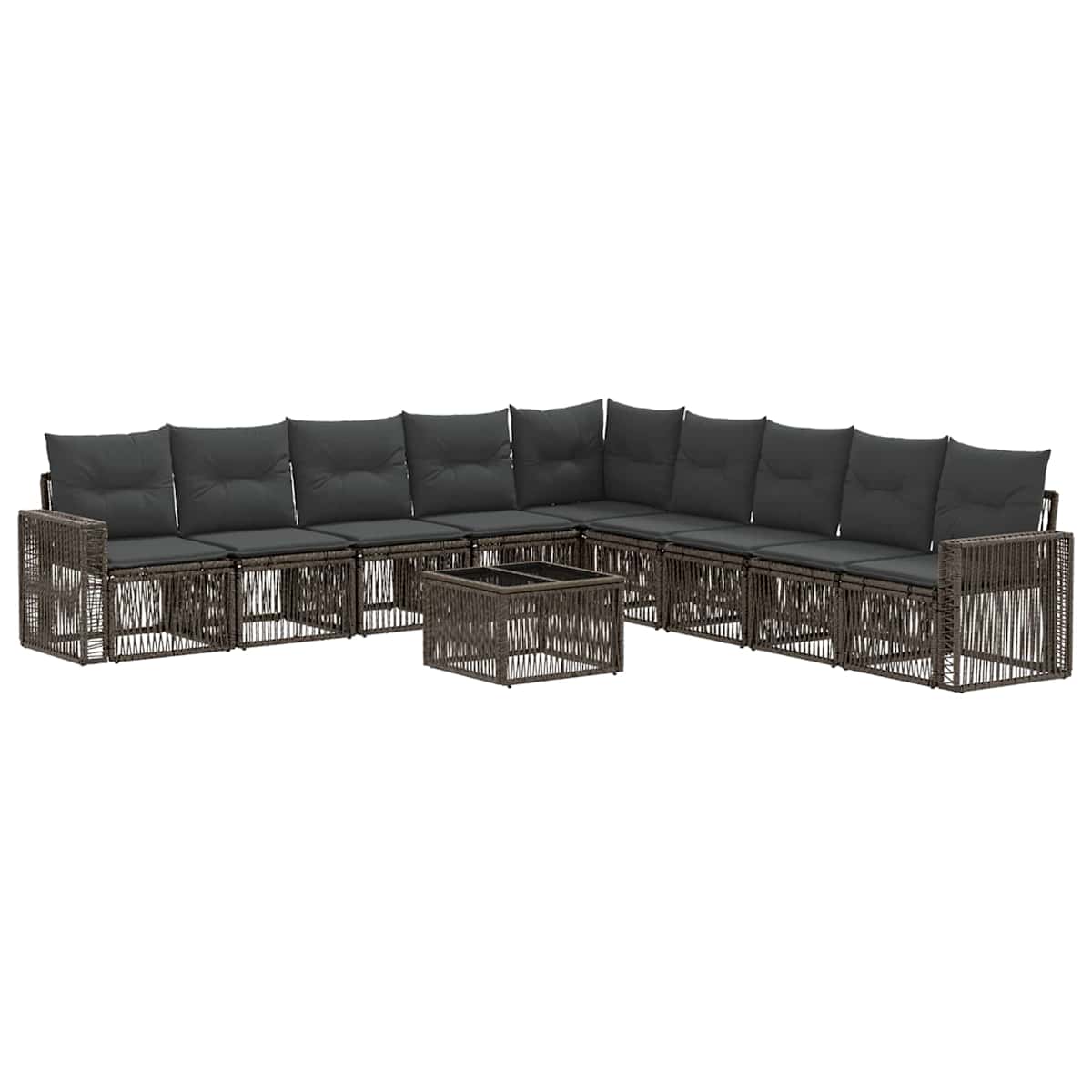 Havesofa Sæt 10 stk. polyrattan - Billede 2