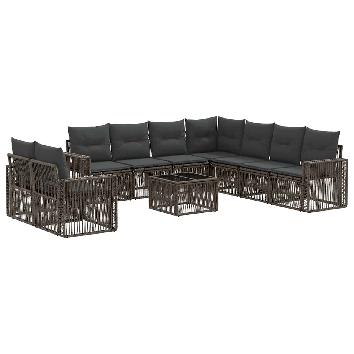 Havesofa Sæt 10 stk. polyrattan - Billede 2