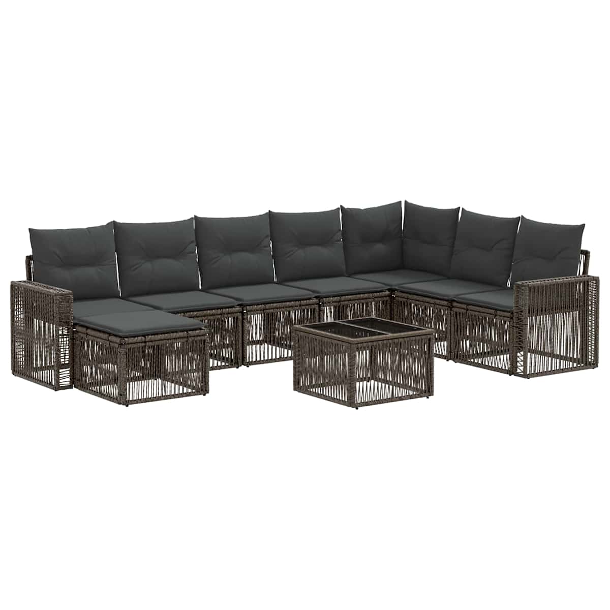 Havesofa Sæt 9 stk. polyrattan - Billede 2