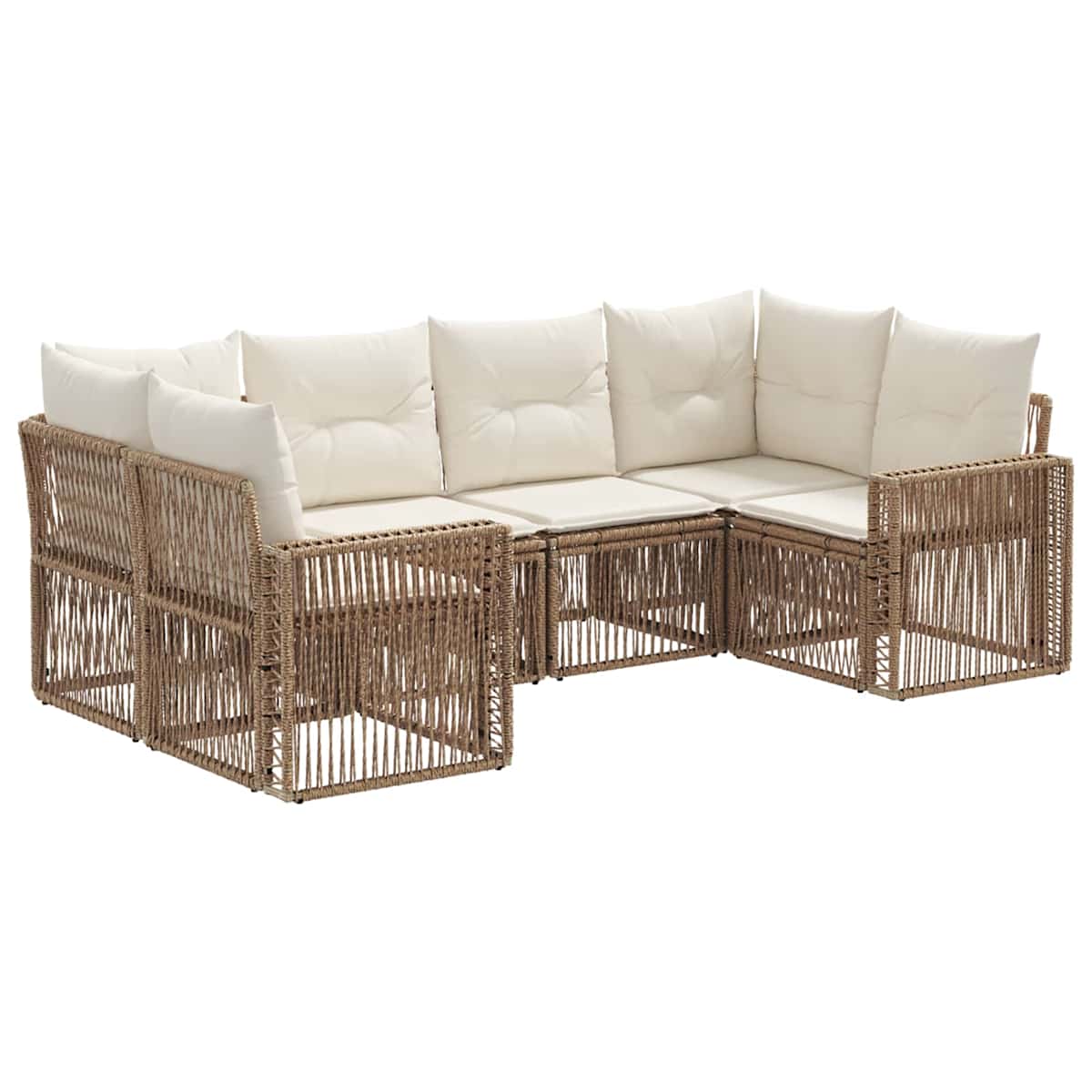 Havesofa Sæt 6 stk. 6-Antal sæder polyrattan - Billede 2