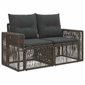 Sada zahradních pohovek 12 pcs Šedá a tmavě šedá polyratan - obrázek 3