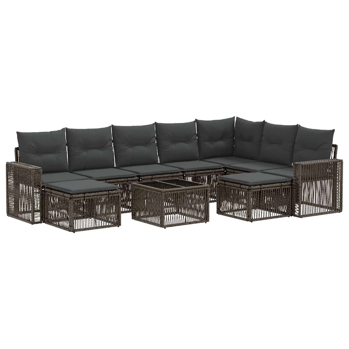 Havesofa Sæt 10 stk. polyrattan - Billede 2