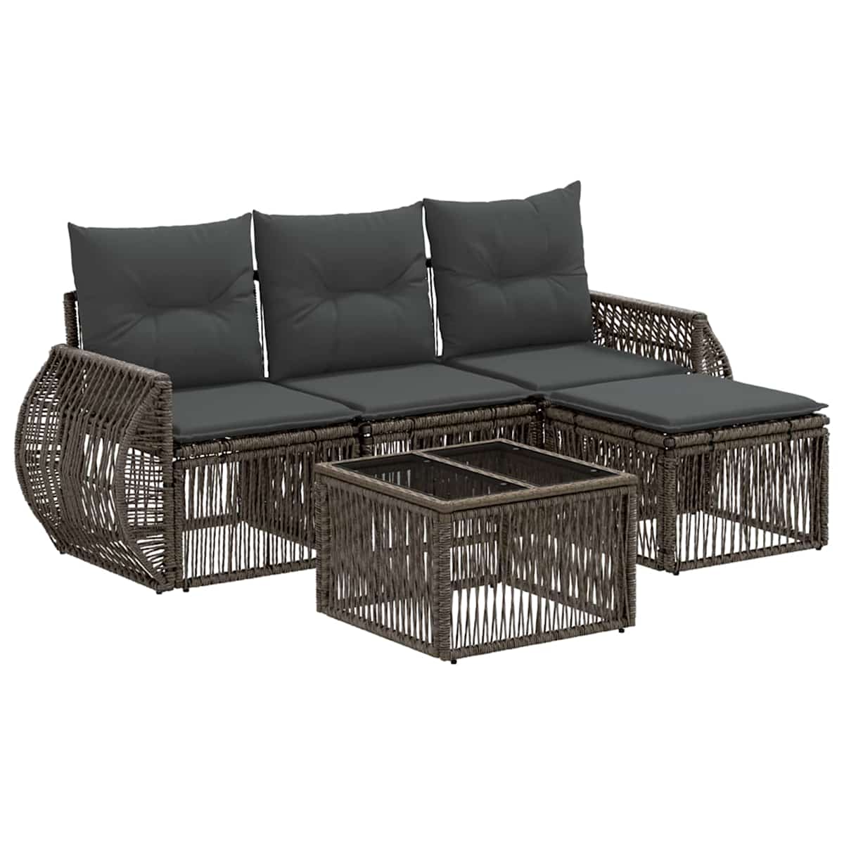 Havesofa Sæt 5 stk. polyrattan - Billede 2