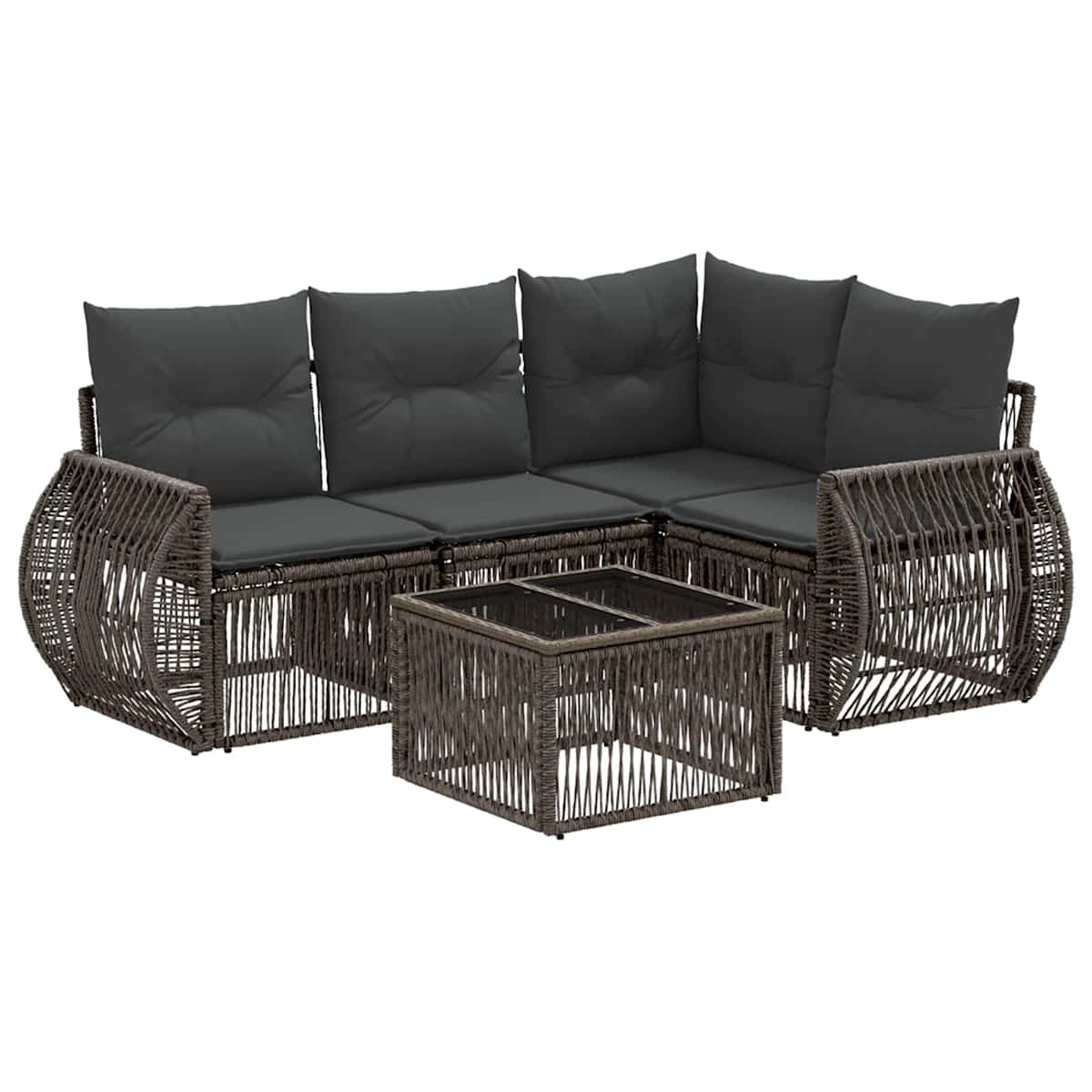 Havesofa Sæt 5 stk. polyrattan - Billede 2