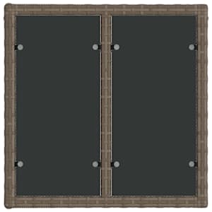 Sada zahradních pohovek 7 pcs Šedá a tmavě šedá polyratan - obrázek 7