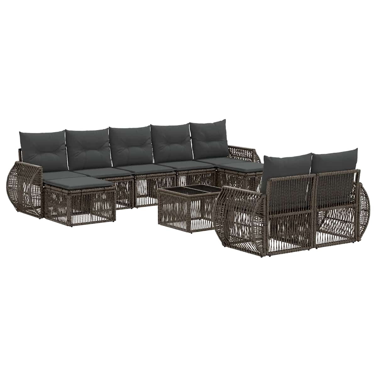 Havesofa Sæt 10 stk. polyrattan - Billede 2