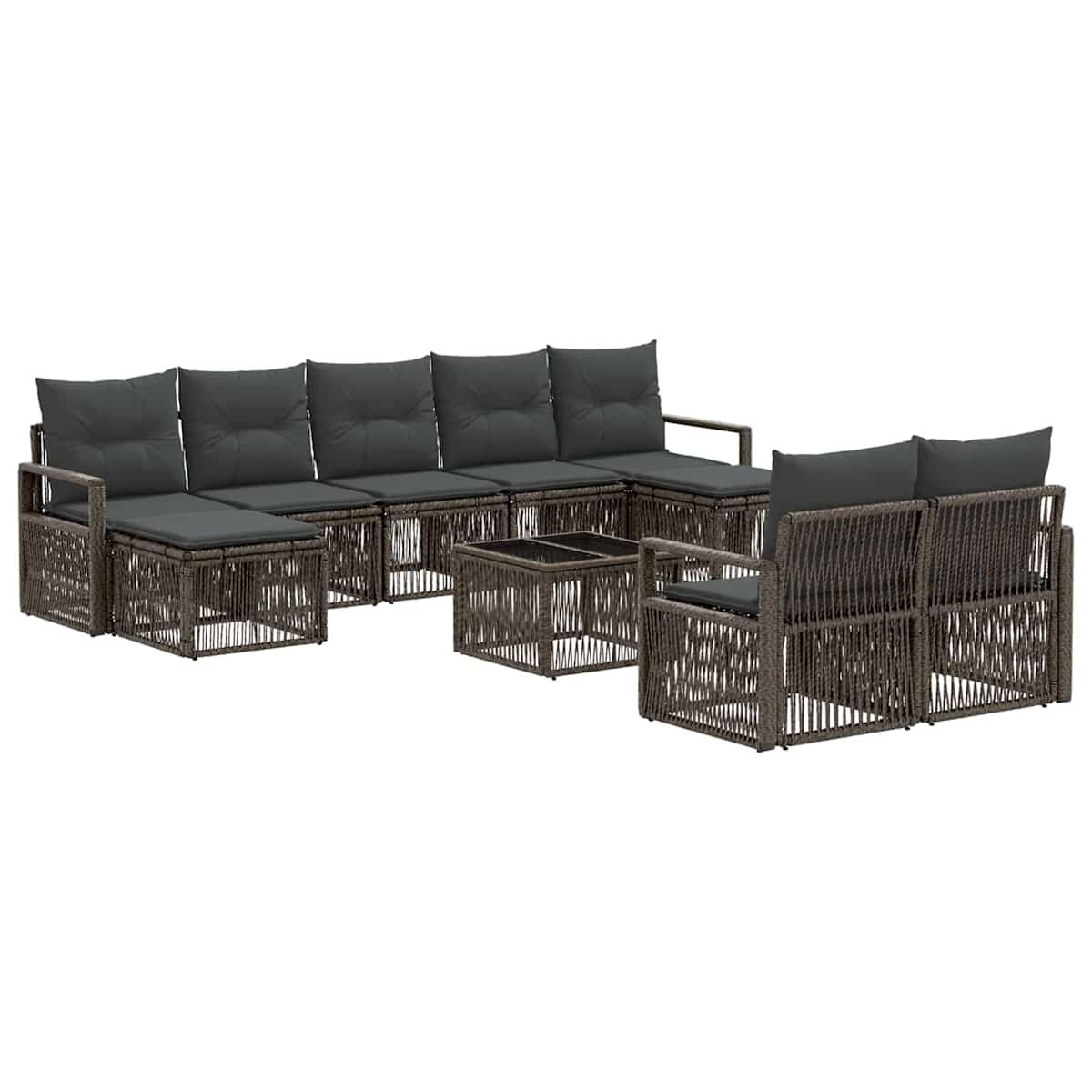 Havesofa Sæt 10 stk. polyrattan - Billede 2