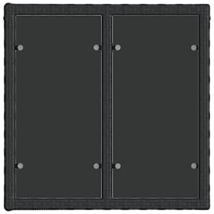 Sada zahradních pohovek 11 pcs Černá polyratan - obrázek 6