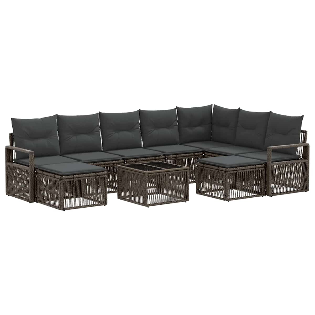 Havesofa Sæt 10 stk. polyrattan - Billede 2
