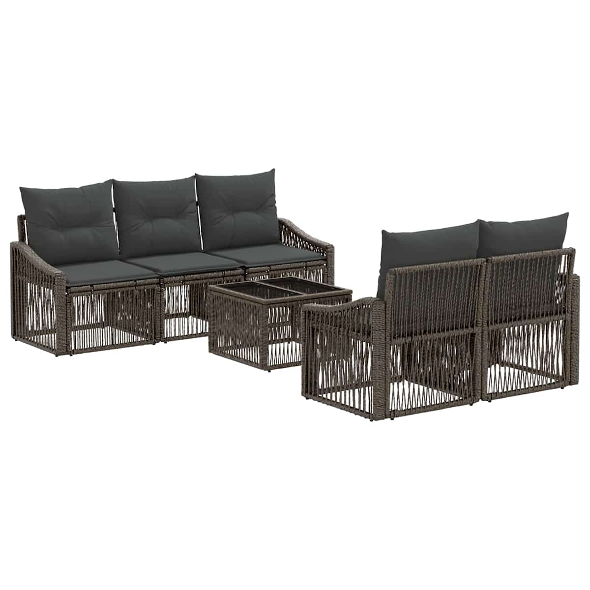 Havesofa Sæt 6 stk. polyrattan - Billede 2
