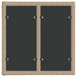 Sada zahradních pohovek 6 pcs Béžová polyratan - obrázek 6