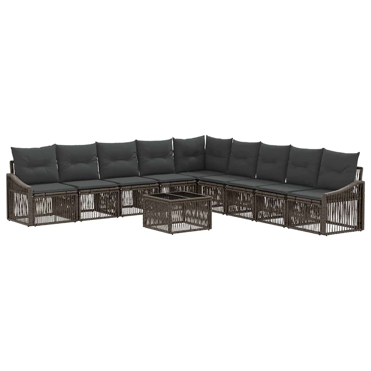 Havesofa Sæt 10 stk. polyrattan - Billede 2