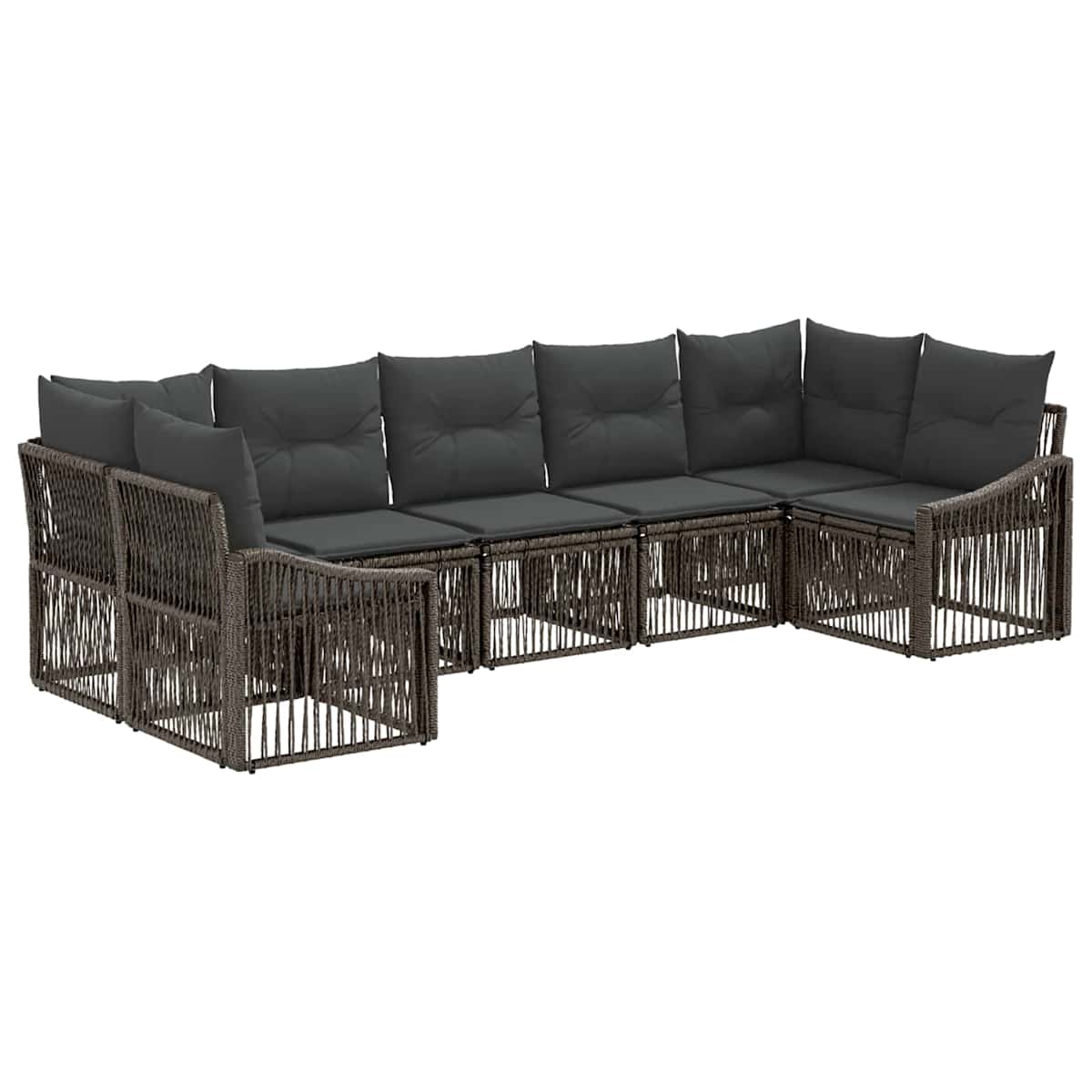 Havesofa Sæt 7 stk. 7-Antal sæder polyrattan - Billede 2