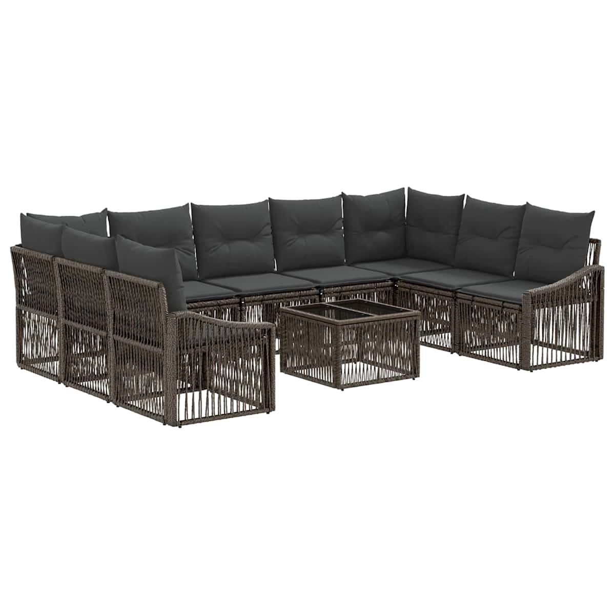 Havesofa Sæt 10 stk. polyrattan - Billede 2