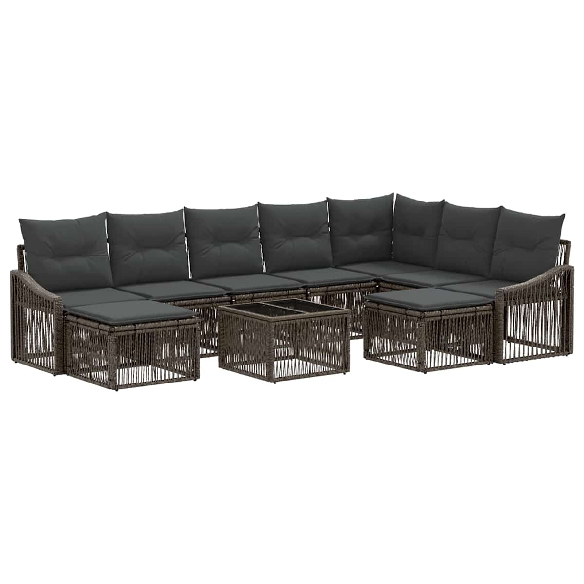 Havesofa Sæt 10 stk. polyrattan - Billede 2