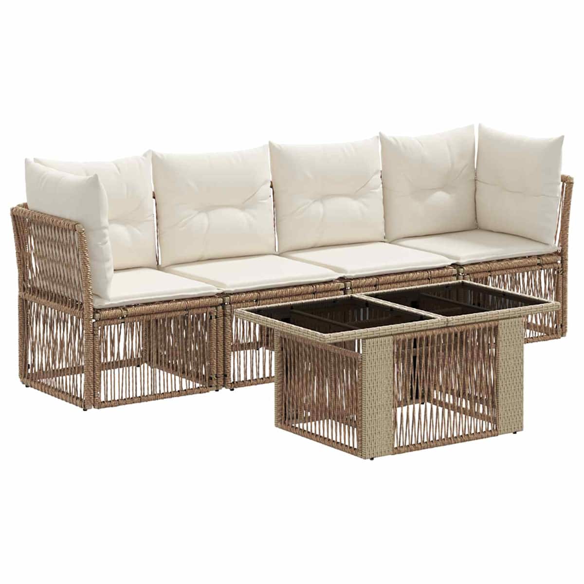 Havesofa Sæt 5 stk. polyrattan - Billede 2