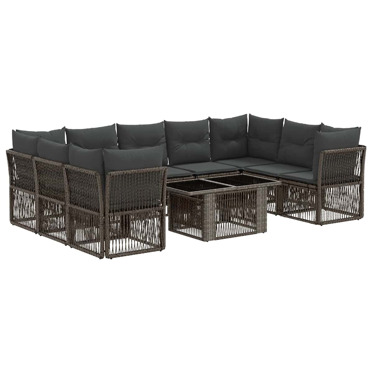 Havesofa Sæt 10 stk. polyrattan - Billede 2