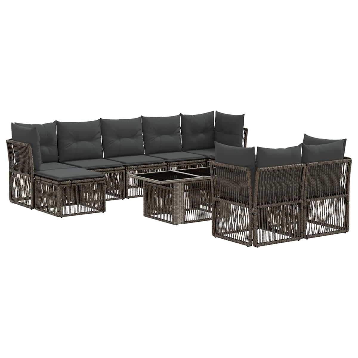 Havesofa Sæt 10 stk. polyrattan - Billede 2