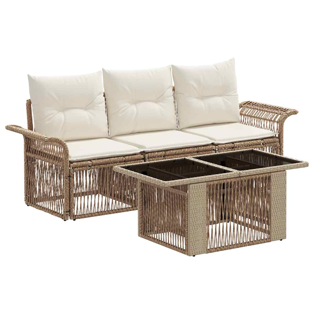 Havesofa Sæt 4 stk. polyrattan - Billede 2