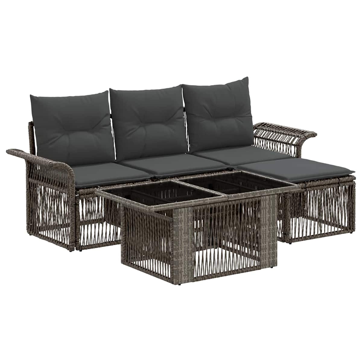 Havesofa Sæt 5 stk. polyrattan - Billede 2