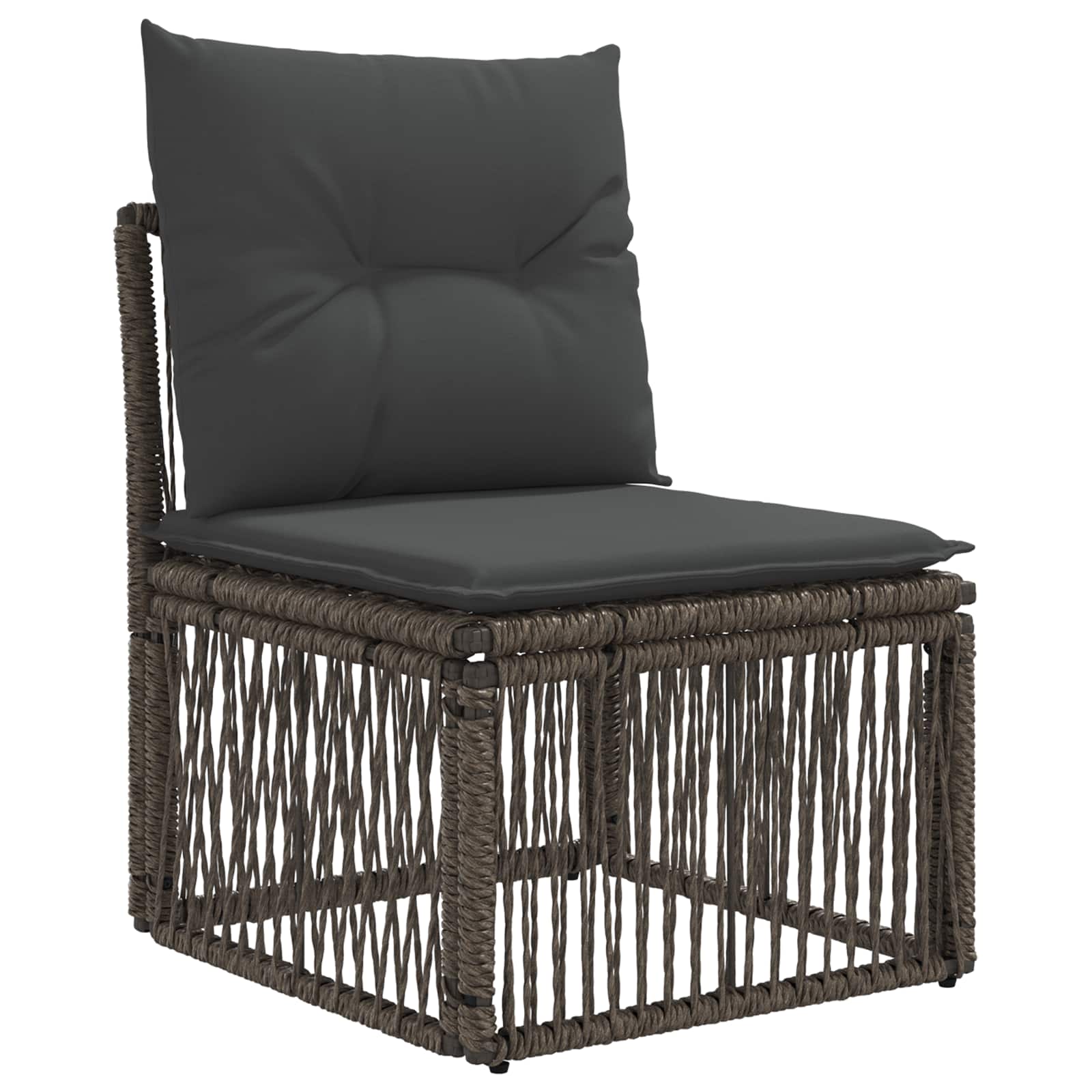 vidaXL Tuinbankenset 5 st Grijs en Donkergrijs poly rattan