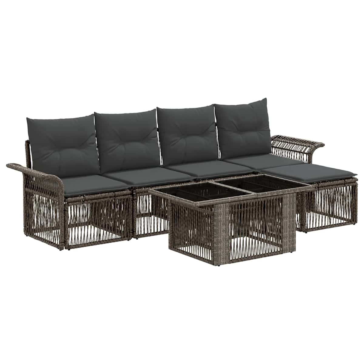 Havesofa Sæt 6 stk. polyrattan - Billede 2