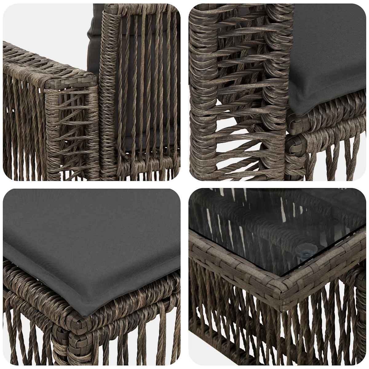 Havesofa Sæt 9 stk. polyrattan - Billede 8