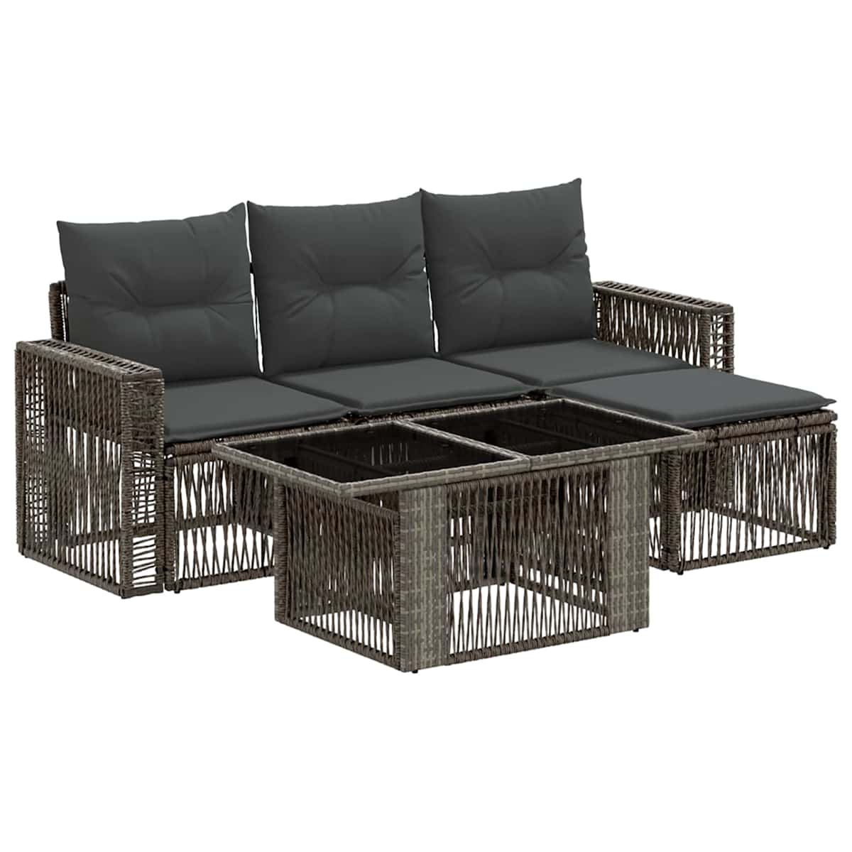 Havesofa Sæt 5 stk. polyrattan - Billede 2