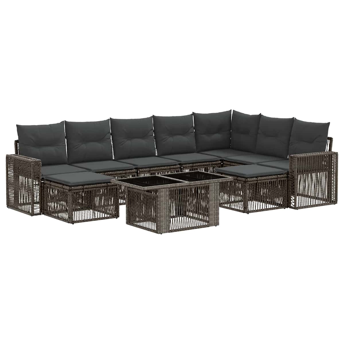 Havesofa Sæt 10 stk. polyrattan - Billede 2
