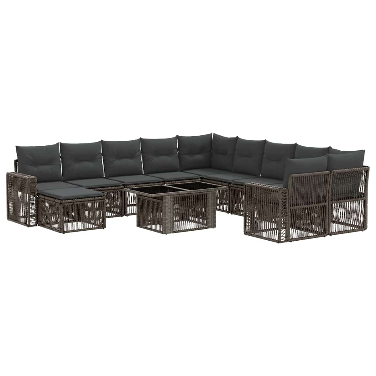 Havesofa Sæt 12 stk. polyrattan - Billede 2
