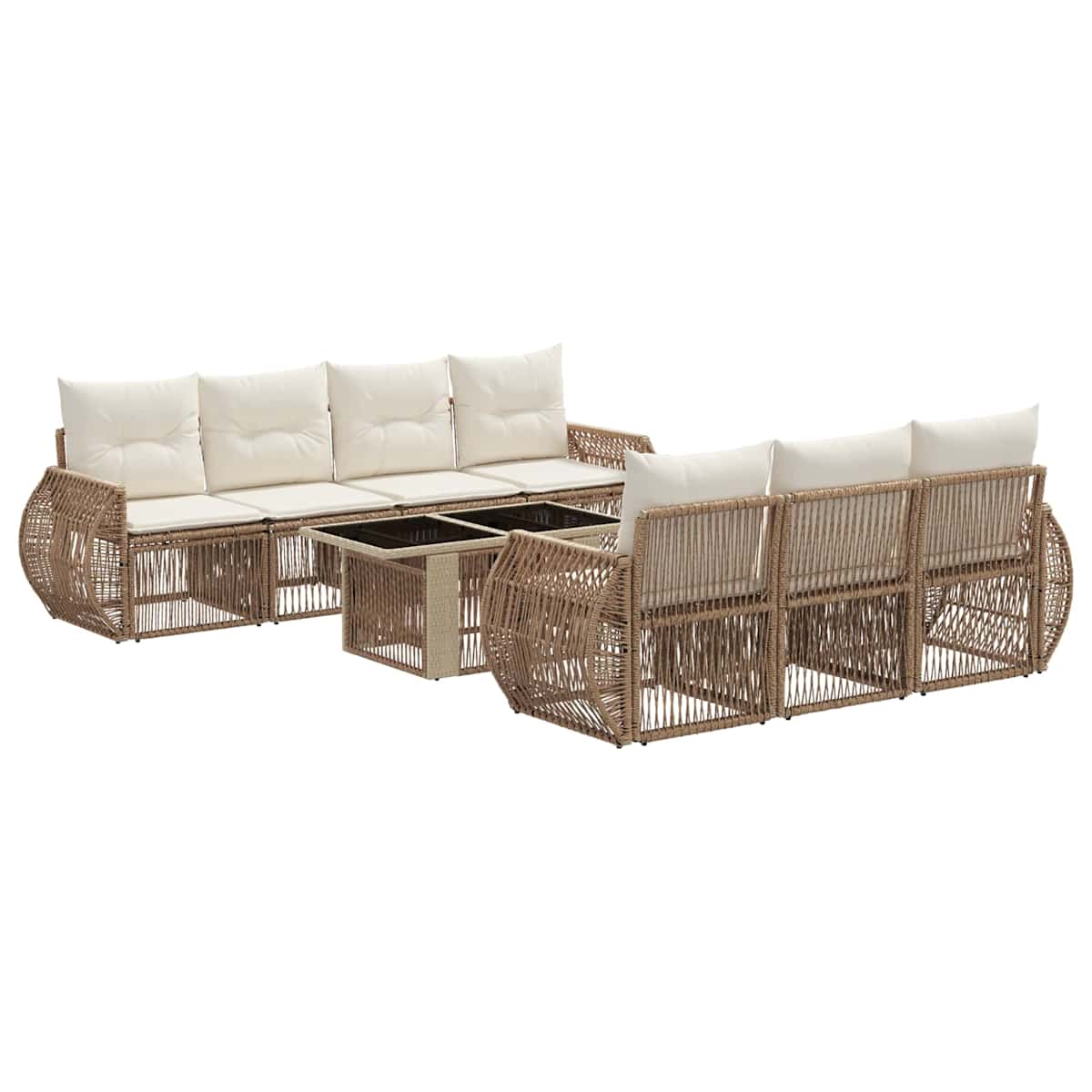 Havesofa Sæt 8 stk. polyrattan - Billede 2