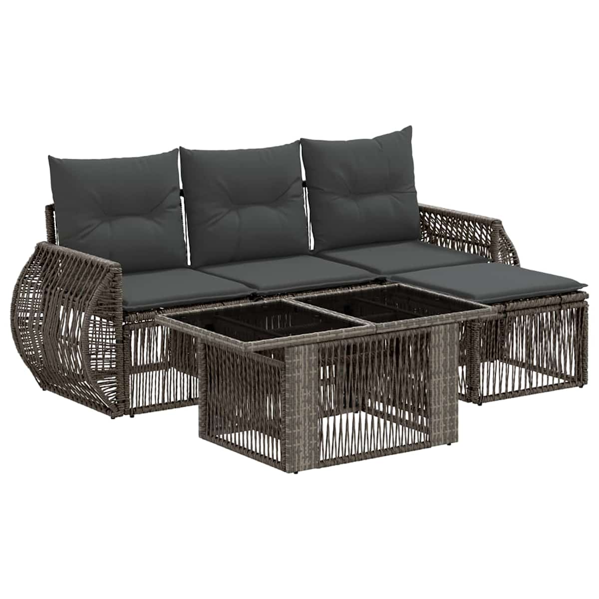 Havesofa Sæt 5 stk. polyrattan - Billede 2