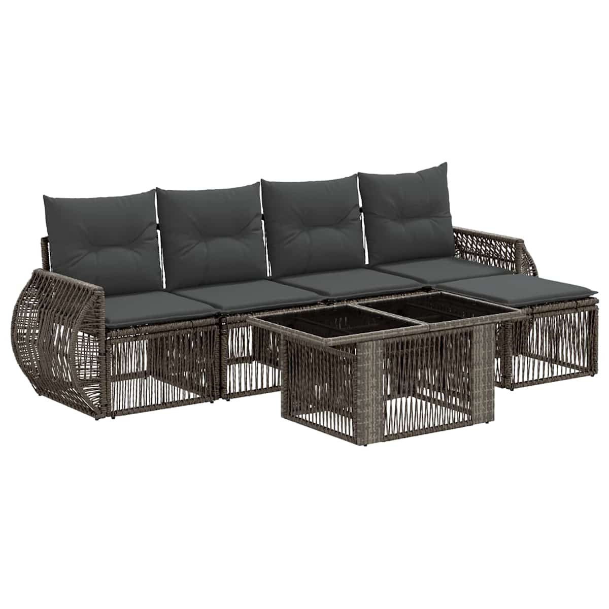 Havesofa Sæt 6 stk. polyrattan - Billede 2
