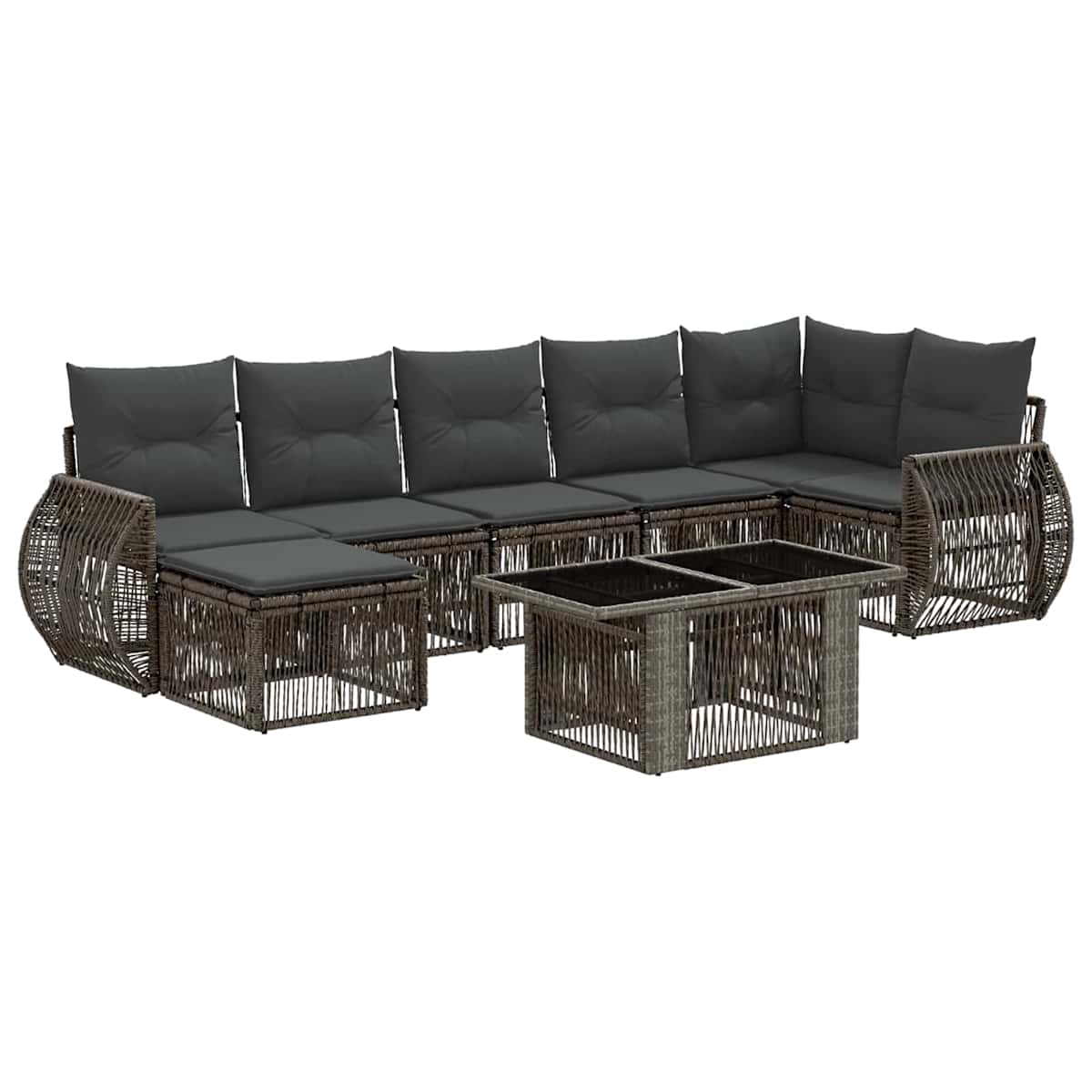 Havesofa Sæt 8 stk. polyrattan - Billede 2