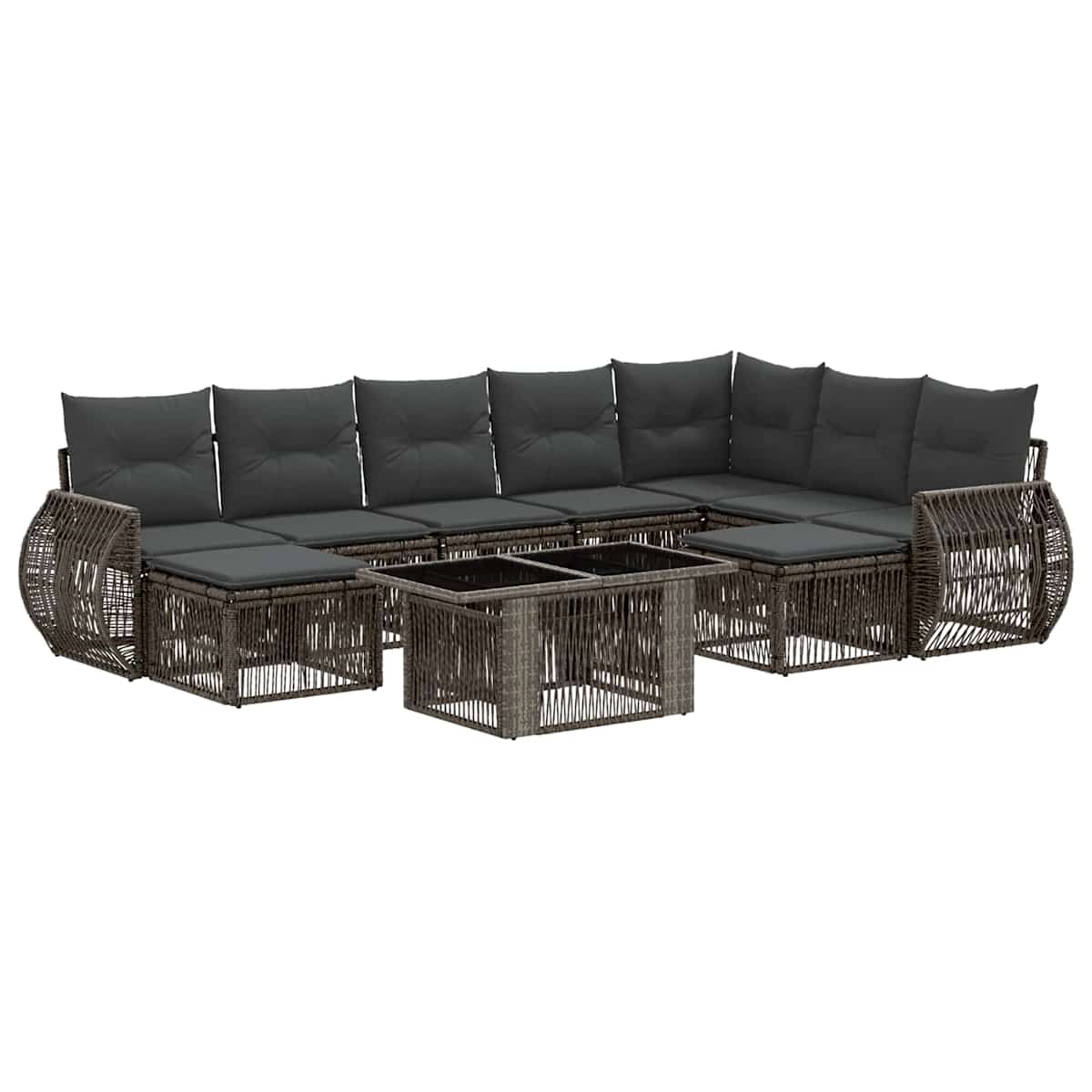 Havesofa Sæt 10 stk. polyrattan - Billede 2