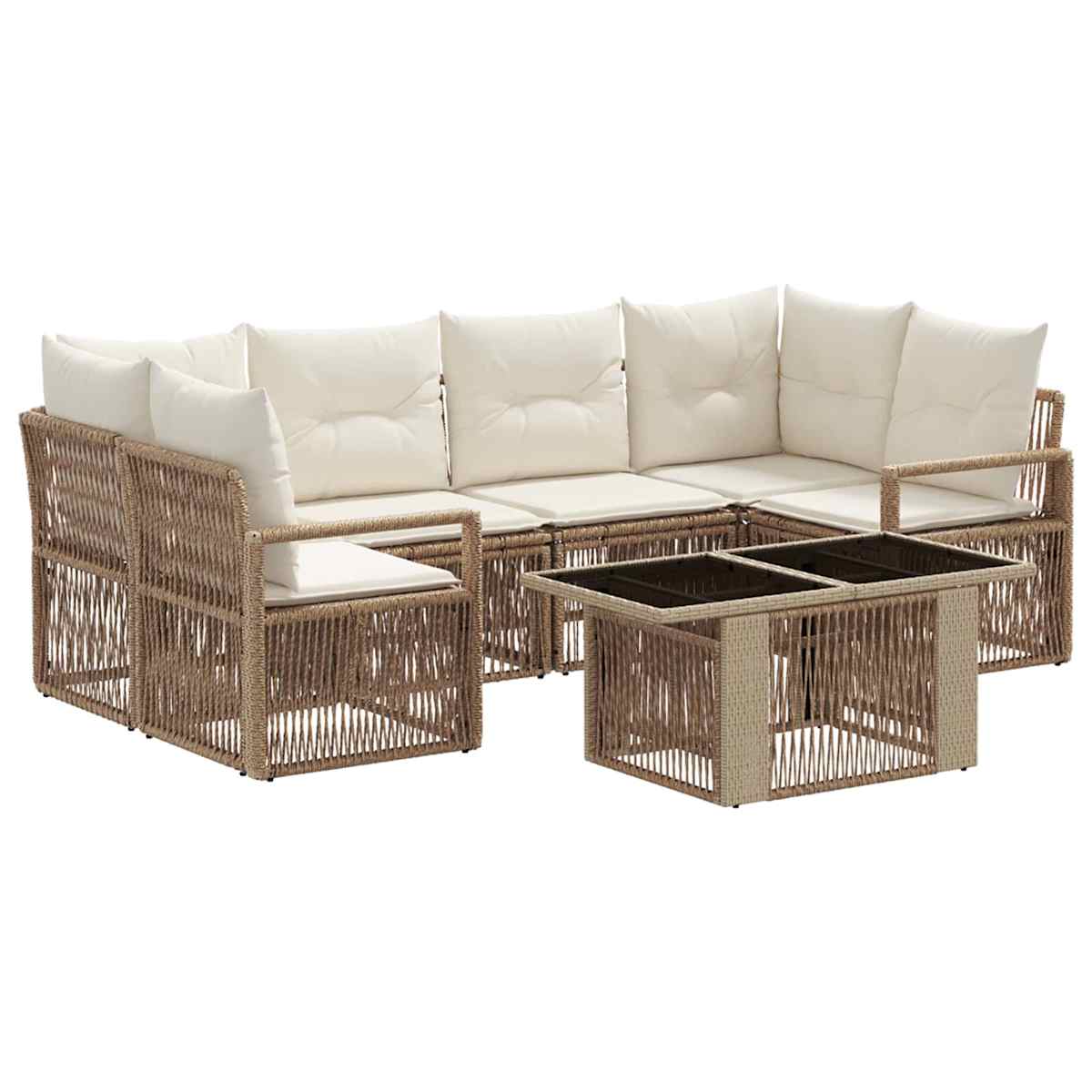 Havesofa Sæt 7 stk. polyrattan - Billede 2