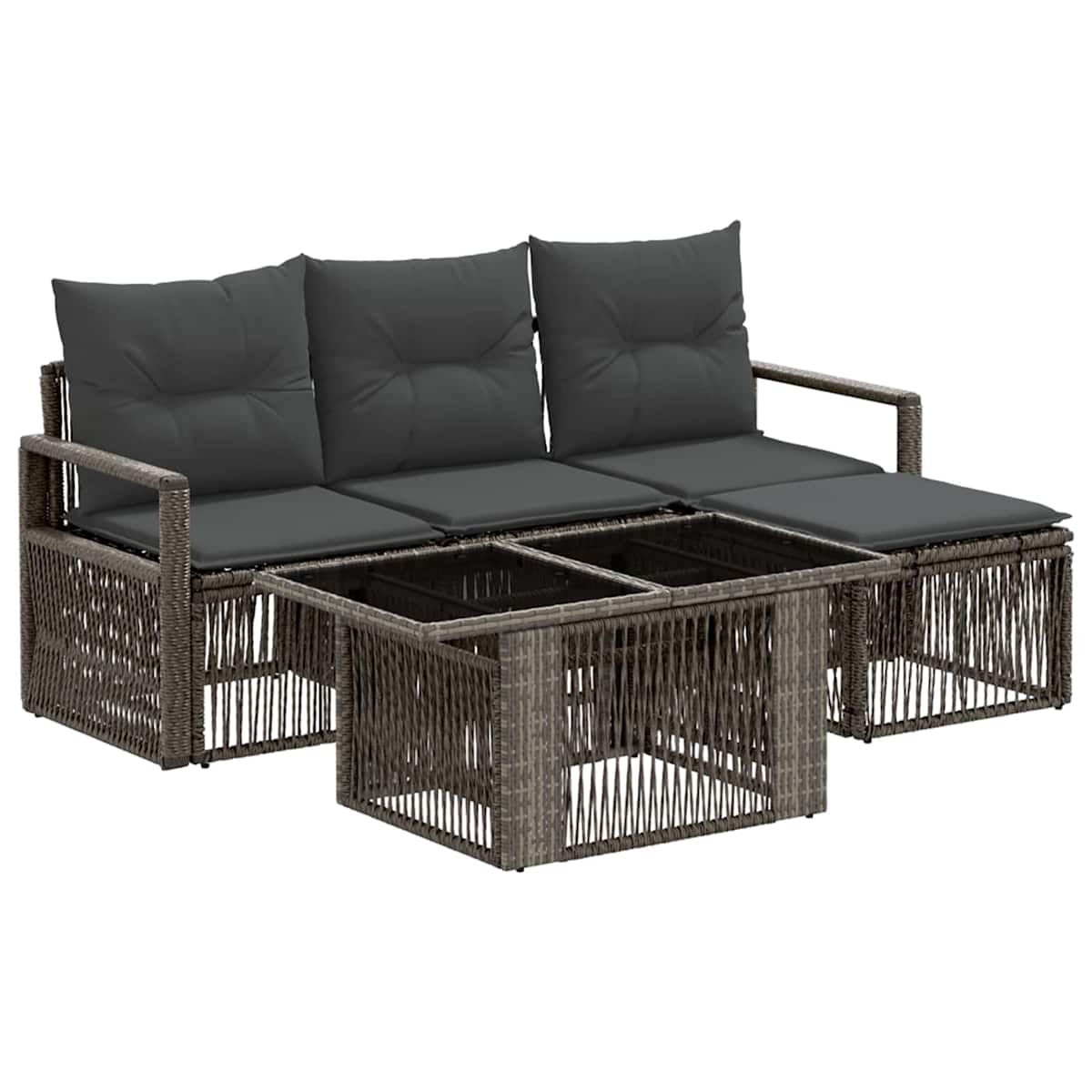 Havesofa Sæt 5 stk. polyrattan - Billede 2