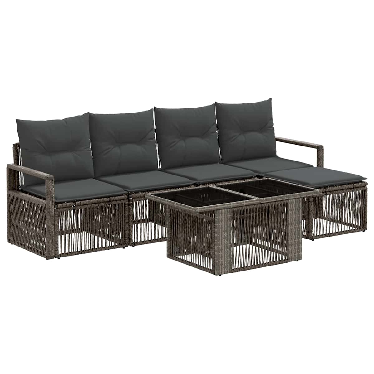 Havesofa Sæt 6 stk. polyrattan - Billede 2