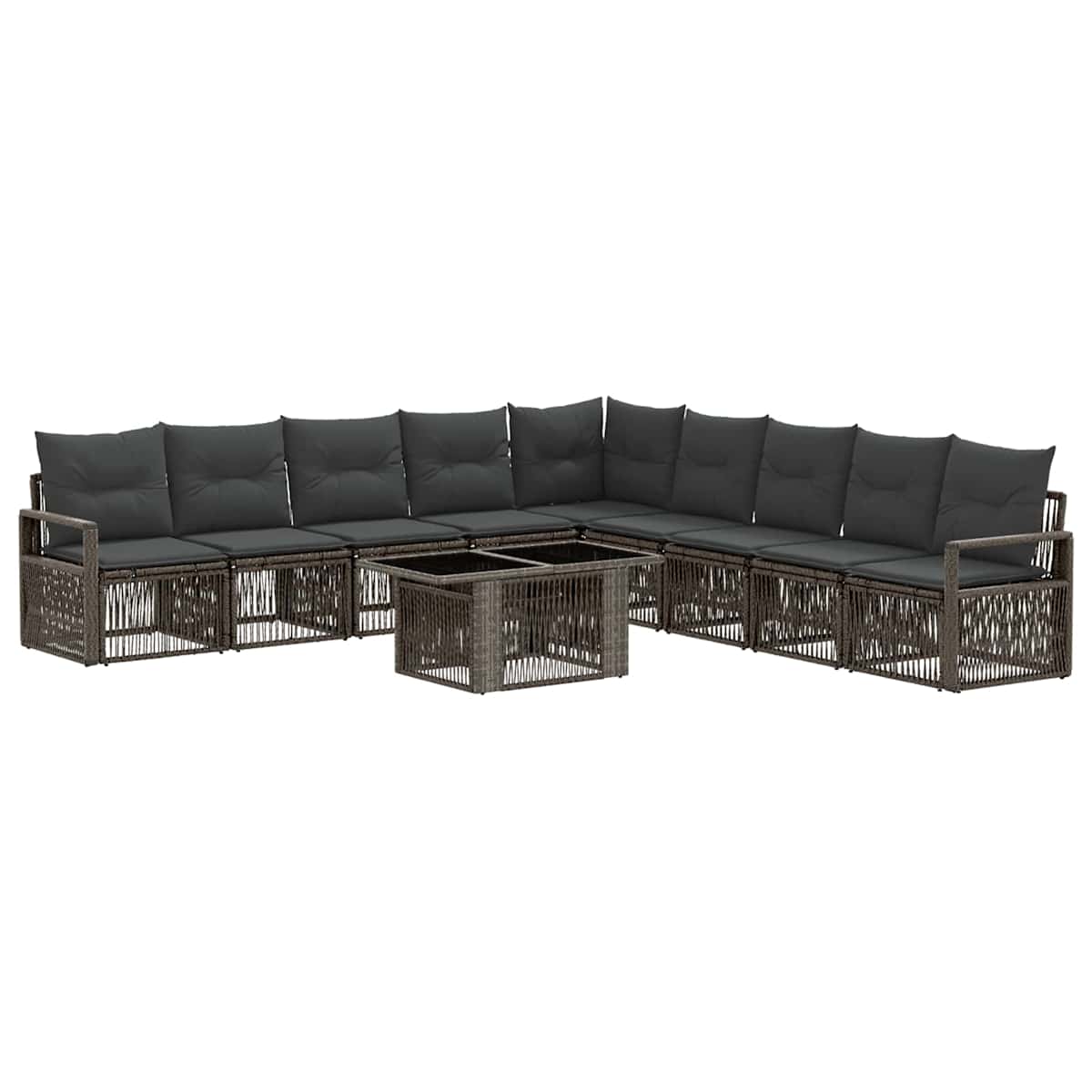 Havesofa Sæt 10 stk. polyrattan - Billede 2