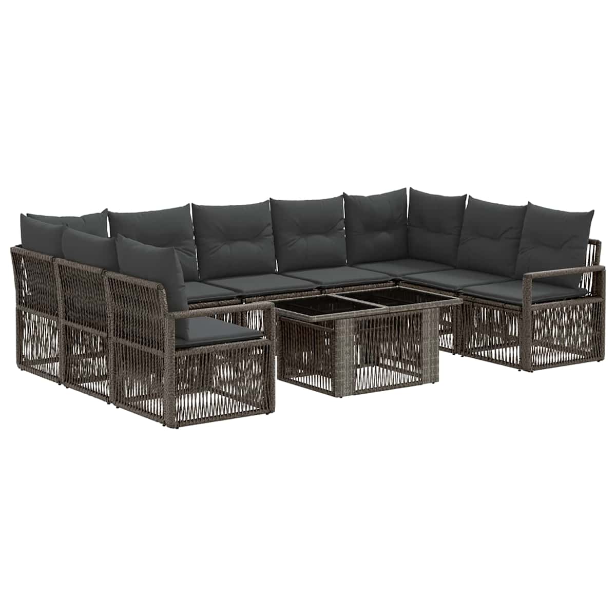 Havesofa Sæt 10 stk. polyrattan - Billede 2