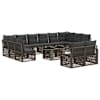 vidaXL Aia Diivanikomplekt 13 tk Hall ja tumehall pol&uuml;rotang