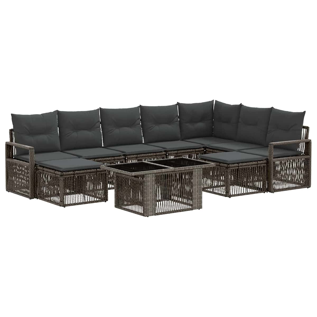 Havesofa Sæt 10 stk. polyrattan - Billede 2