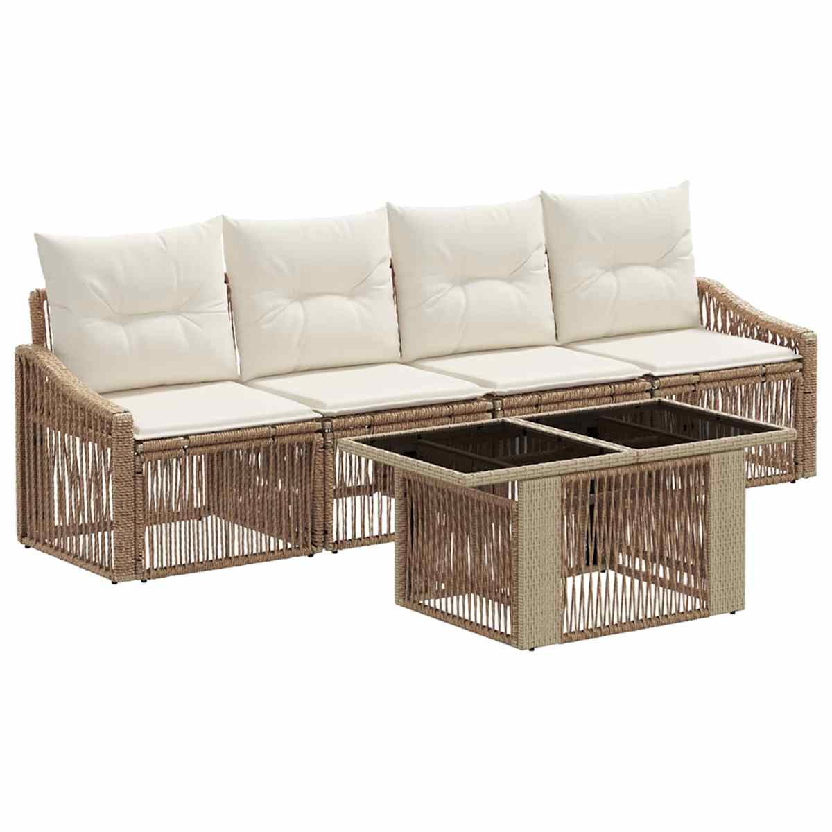 Havesofa Sæt 5 stk. polyrattan - Billede 2