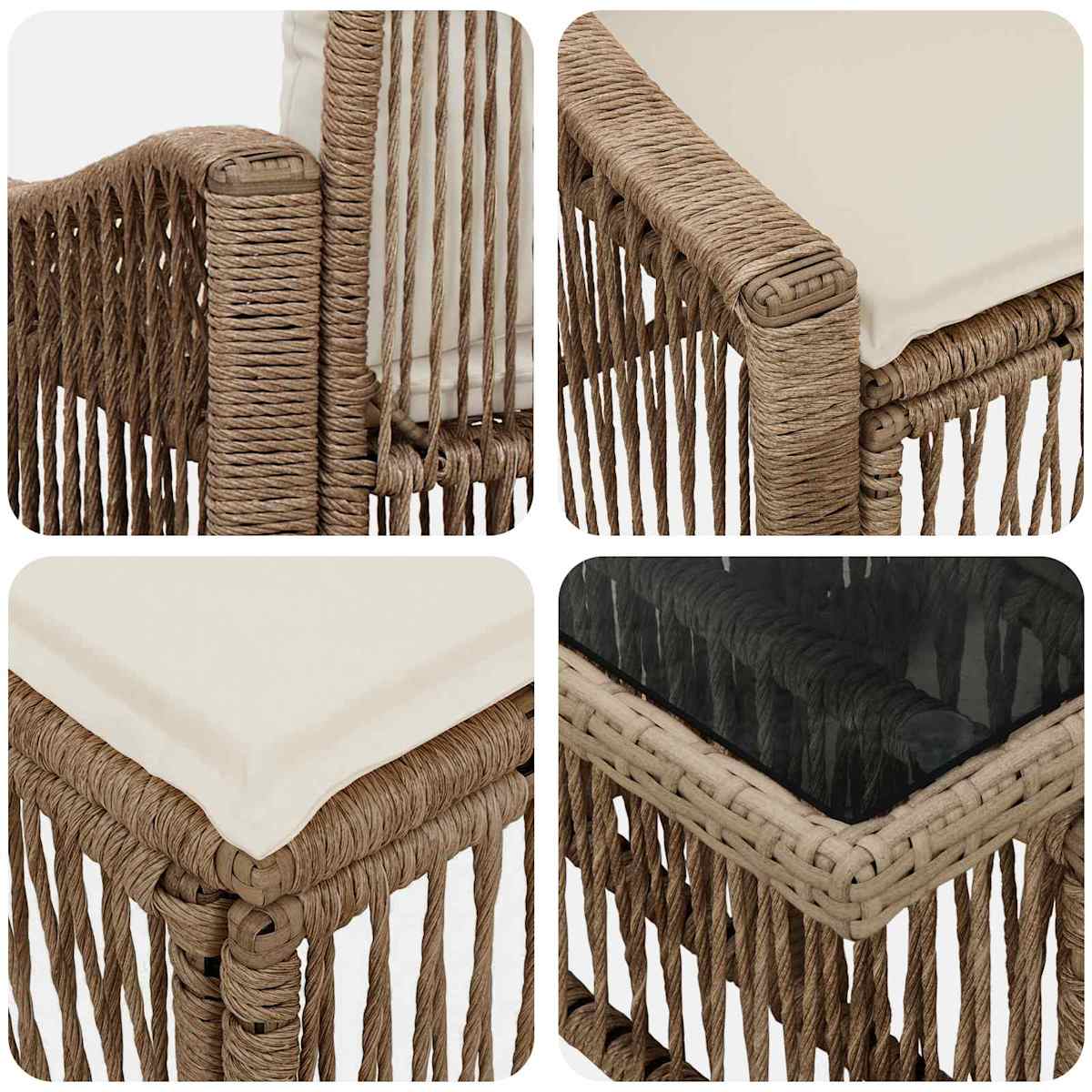 Havesofa Sæt 7 stk. polyrattan - Billede 7